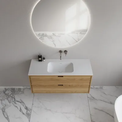 CPH Tapwork Soft 120 - MKIII, Fingertappet Snedkermøbel i Natur Eg inkl. Mathvid SolidTec® Vask