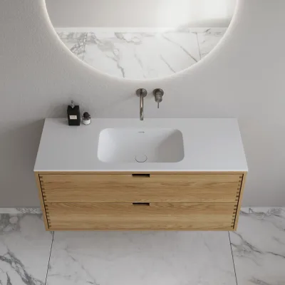 CPH Tapwork Soft 120 - MKIII, Fingertappet Snedkermøbel i Natur Eg inkl. Mathvid SolidTec® Vask