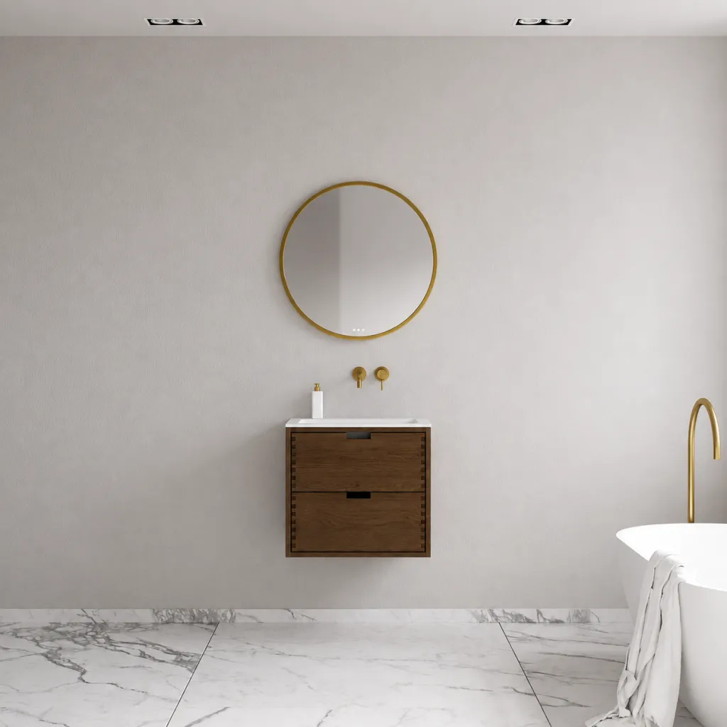 CPH Tapwork Soho 60 - MKIII, Fingertappet Snedkermøbel i Røget Eg inkl. Mathvid SolidTec® Vask