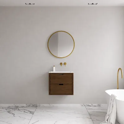 CPH Tapwork Soho 60 - MKIII, Fingertappet Snedkermøbel i Røget Eg inkl. Mathvid SolidTec® Vask