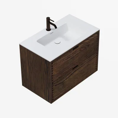 CPH Tapwork Soho 80 - MKIII, Fingertappet Snedkermøbel i Røget Eg inkl. Mathvid SolidTec® Vask