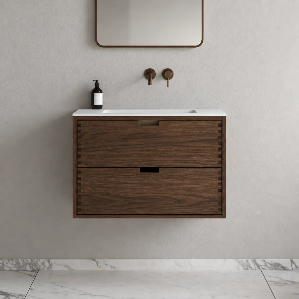 CPH Tapwork Soho 80 - MKIII, Fingertappet Snedkermøbel i Røget Eg inkl. Mathvid SolidTec® Vask