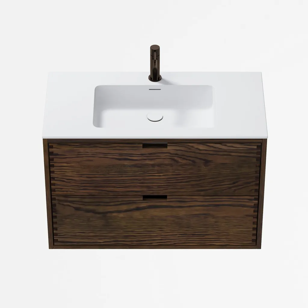 CPH Tapwork Soho 90 - MKIII, Fingertappet Snedkermøbel i Røget Eg inkl. Mathvid SolidTec® Vask