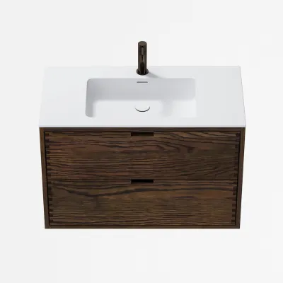 CPH Tapwork Soho 90 - MKIII, Fingertappet Snedkermøbel i Røget Eg inkl. Mathvid SolidTec® Vask