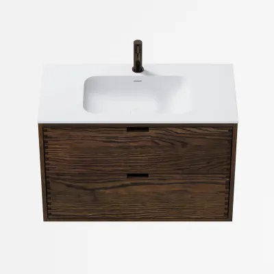 CPH Tapwork Soft 90 - MKIII, Fingertappet Snedkermøbel i Røget Eg inkl. Mathvid SolidTec® Vask