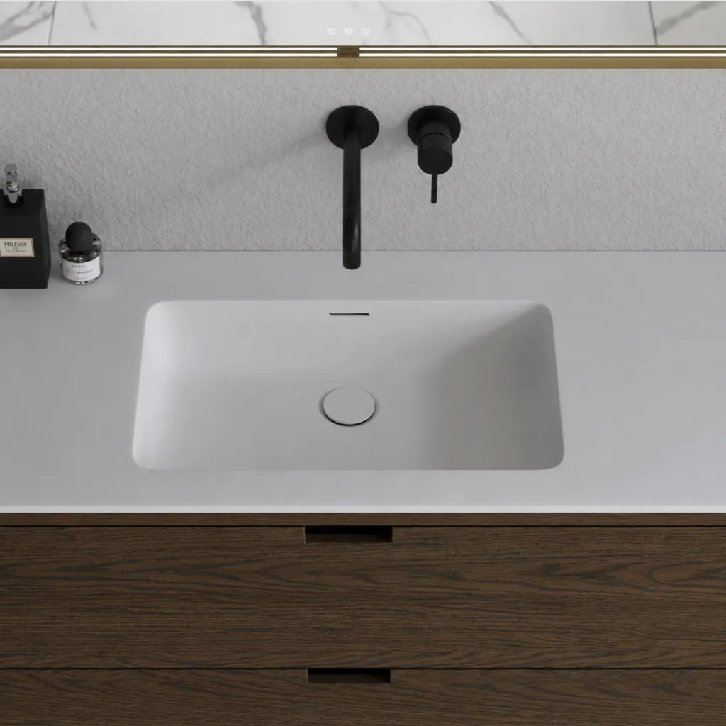 CPH Tapwork Soho 100 - MKIII, Fingertappet Snedkermøbel i Røget Eg inkl. Mathvid SolidTec® Vask