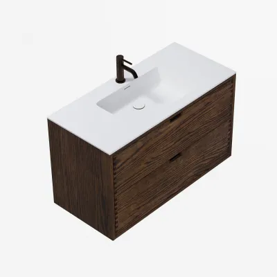 CPH Tapwork Soho 100 - MKIII, Fingertappet Snedkermøbel i Røget Eg inkl. Mathvid SolidTec® Vask