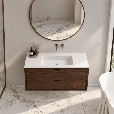 CPH Tapwork Soho 100 - MKIII, Fingertappet Snedkermøbel i Røget Eg inkl. Mathvid SolidTec® Vask