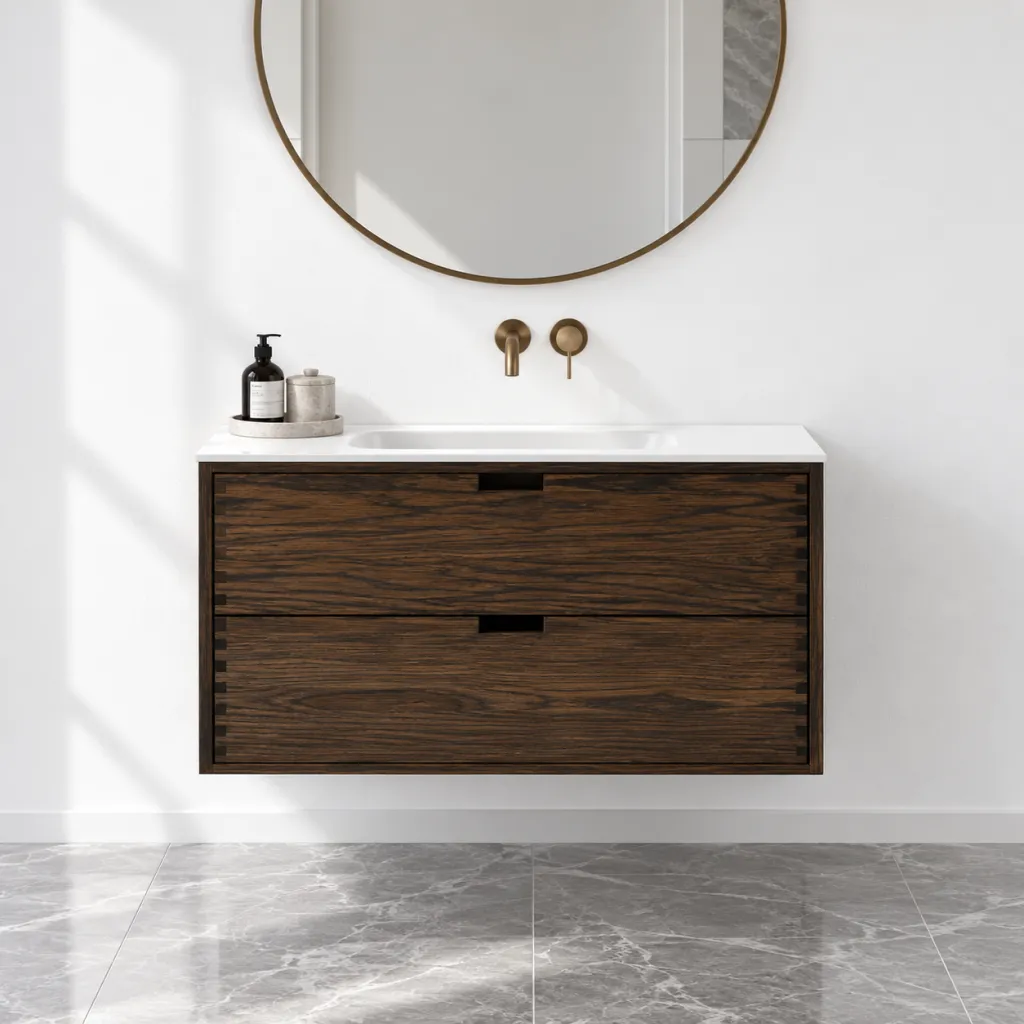 CPH Tapwork Soho 100 - MKIII, Fingertappet Snedkermøbel i Røget Eg inkl. Mathvid SolidTec® Vask