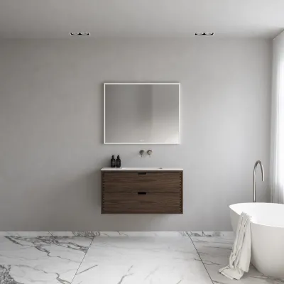 CPH Tapwork Soho 100 - MKIII, Fingertappet Snedkermøbel i Røget Eg inkl. Mathvid SolidTec® Vask