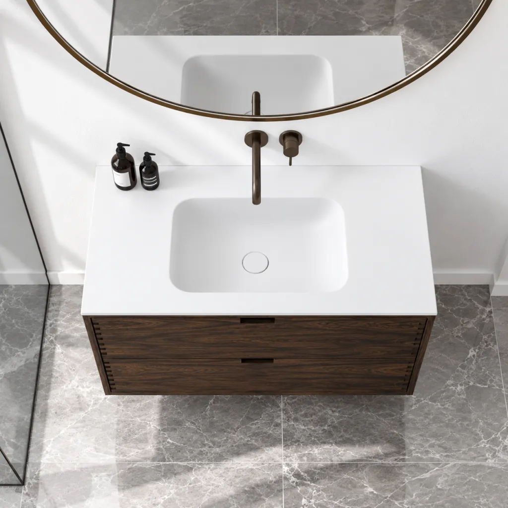 CPH Tapwork Soft 100 - MKIII, Fingertappet Snedkermøbel i Røget Eg inkl. Mathvid SolidTec® Vask