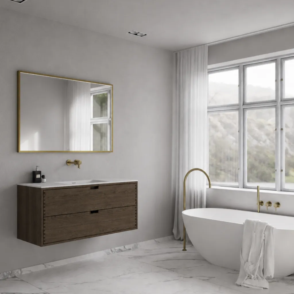 CPH Tapwork Soho 120 - MKIII, Fingertappet Snedkermøbel i Røget Eg inkl. Mathvid SolidTec® Vask