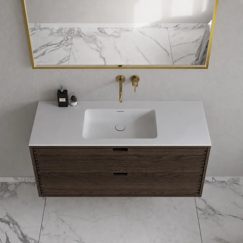 CPH Tapwork Soho 120C - MKIII, Fingertappet Snedkermøbel i Røget Eg inkl. Mathvid SolidTec® Vask