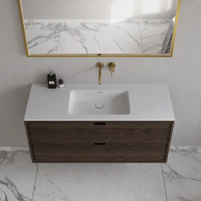 CPH Tapwork Soho 120C - MKIII, Fingertappet Snedkermøbel i Røget Eg inkl. Mathvid SolidTec® Vask
