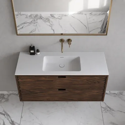 CPH Tapwork Soho 120 - MKIII, Fingertappet Snedkermøbel i Røget Eg inkl. Mathvid SolidTec® Vask