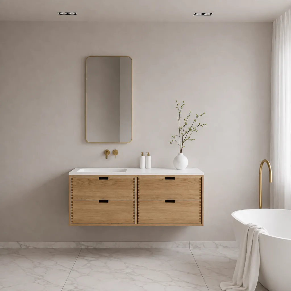 CPH Tapwork Soho 120L - MKIII, Fingertappet Snedkermøbel i Natur Eg inkl. Mathvid SolidTec® Vask