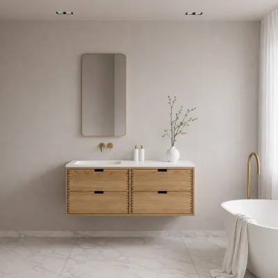 CPH Tapwork Soho 120L - MKIII, Fingertappet Snedkermøbel i Natur Eg inkl. Mathvid SolidTec® Vask