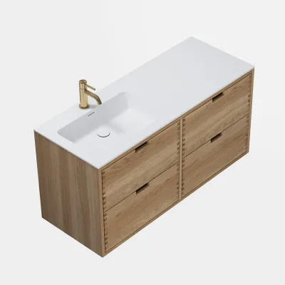 CPH Tapwork Soho 120L - MKIII, Fingertappet Snedkermøbel i Natur Eg inkl. Mathvid SolidTec® Vask