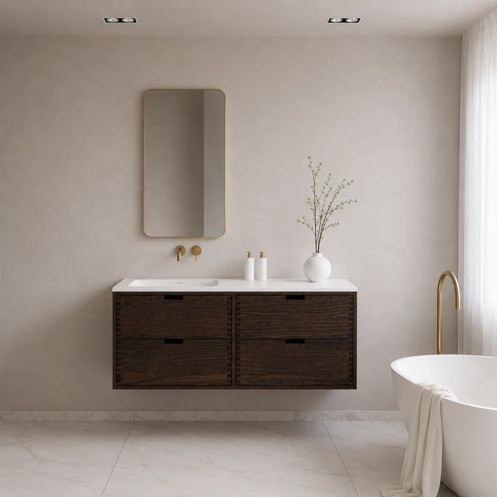 CPH Tapwork Soho 120L - MKIII, Fingertappet Snedkermøbel i Røget Eg inkl. Mathvid SolidTec® Vask