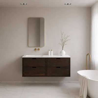 CPH Tapwork Soho 120L - MKIII, Fingertappet Snedkermøbel i Røget Eg inkl. Mathvid SolidTec® Vask