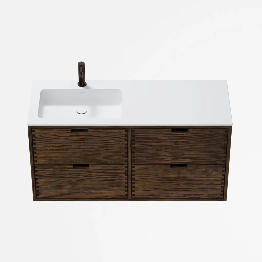 CPH Tapwork Soho 120L - MKIII, Fingertappet Snedkermøbel i Røget Eg inkl. Mathvid SolidTec® Vask