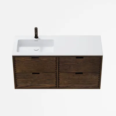 CPH Tapwork Soho 120L - MKIII, Fingertappet Snedkermøbel i Røget Eg inkl. Mathvid SolidTec® Vask