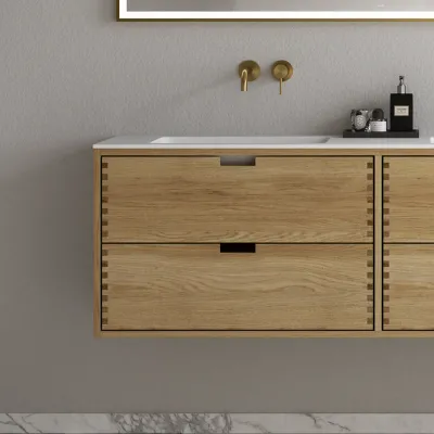 CPH Tapwork Soft 120L - MKIII, Fingertappet Snedkermøbel i Natur Eg inkl. Mathvid SolidTec® Vask