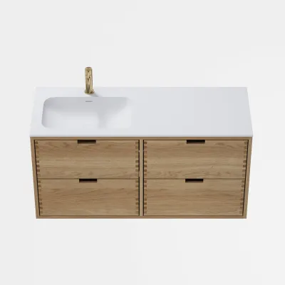 CPH Tapwork Soft 120L - MKIII, Fingertappet Snedkermøbel i Natur Eg inkl. Mathvid SolidTec® Vask