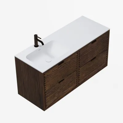 CPH Tapwork Soft 120L - MKIII, Fingertappet Snedkermøbel i Røget Eg inkl. Mathvid SolidTec® Vask