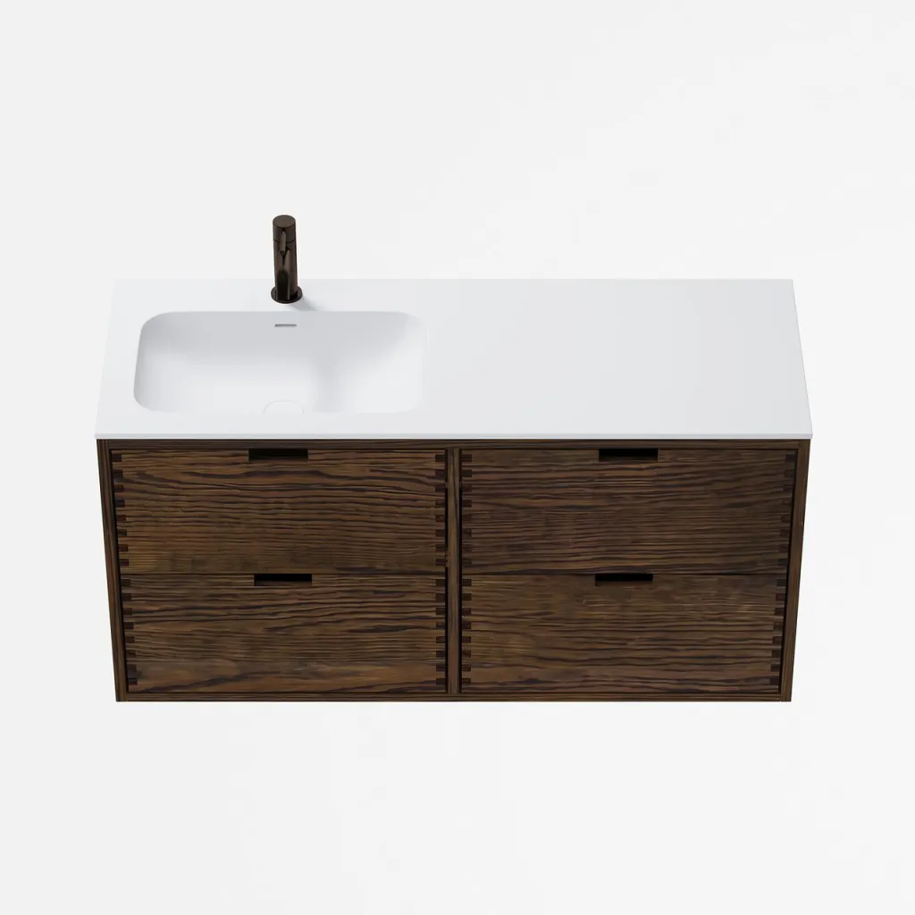 CPH Tapwork Soft 120L - MKIII, Fingertappet Snedkermøbel i Røget Eg inkl. Mathvid SolidTec® Vask