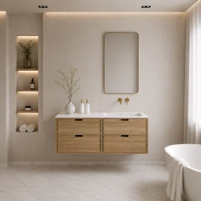 CPH Tapwork Soho 120R - MKIII, Fingertappet Snedkermøbel i Natur Eg inkl. Mathvid SolidTec® Vask