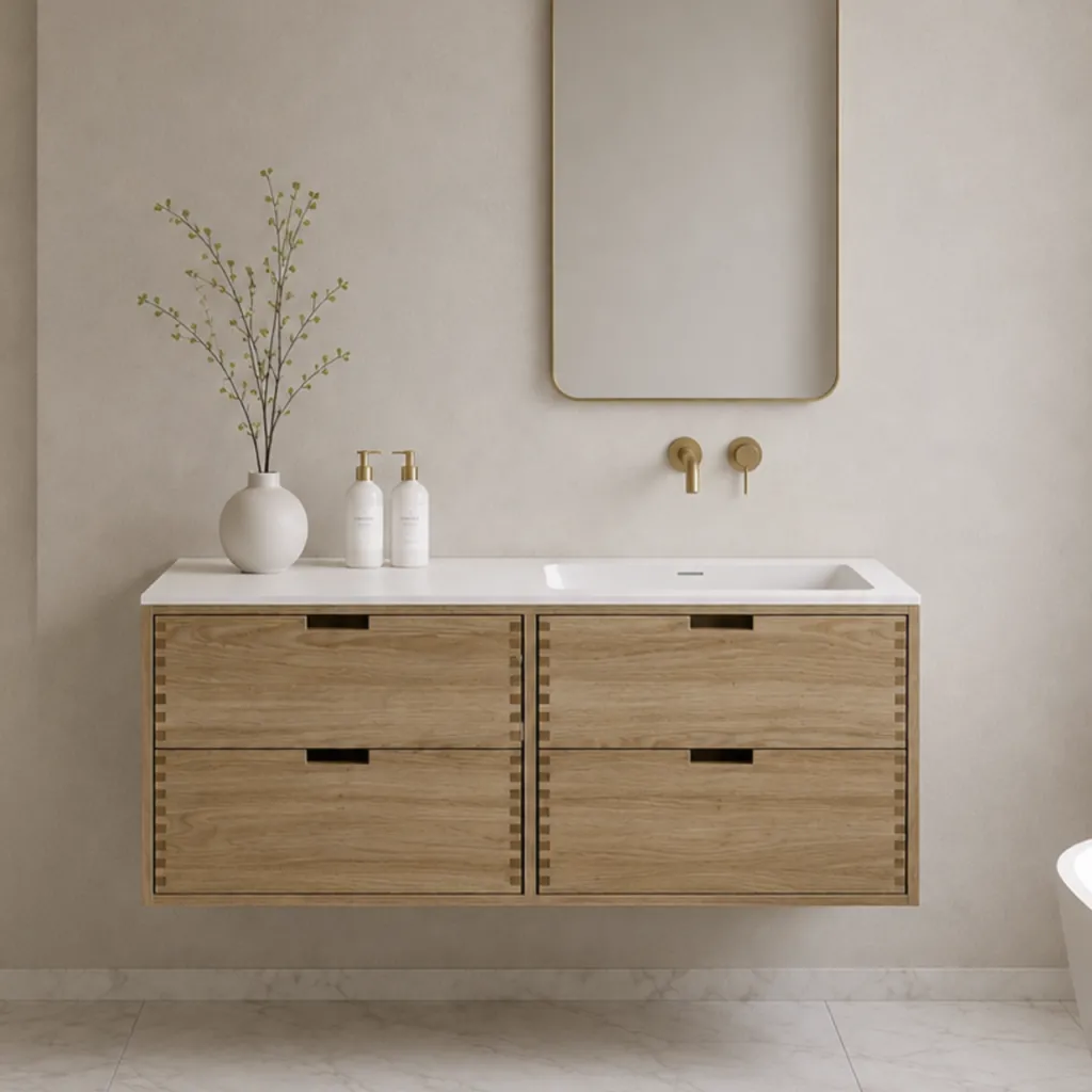 CPH Tapwork Soho 120R - MKIII, Fingertappet Snedkermøbel i Natur Eg inkl. Mathvid SolidTec® Vask