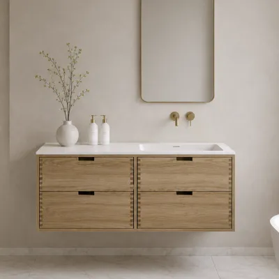 CPH Tapwork Soho 120R - MKIII, Fingertappet Snedkermøbel i Natur Eg inkl. Mathvid SolidTec® Vask