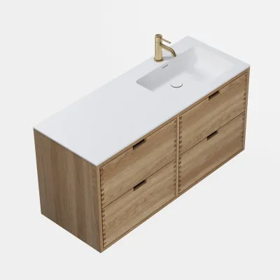 CPH Tapwork Soho 120R - MKIII, Fingertappet Snedkermøbel i Natur Eg inkl. Mathvid SolidTec® Vask