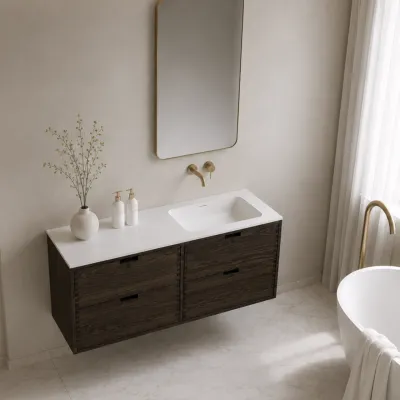 CPH Tapwork Soho 120R - MKIII, Fingertappet Snedkermøbel i Røget Eg inkl. Mathvid SolidTec® Vask