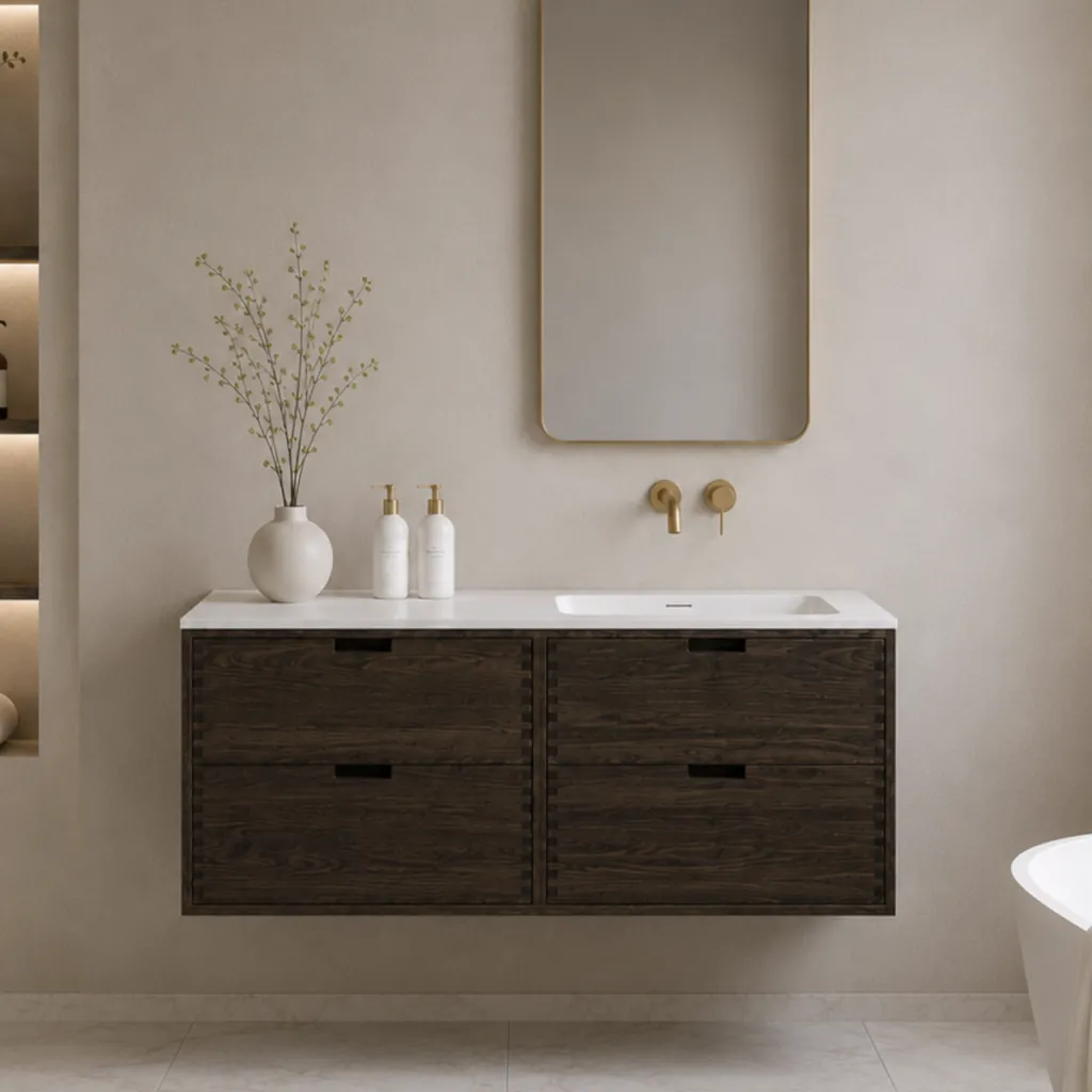 CPH Tapwork Soho 120R - MKIII, Fingertappet Snedkermøbel i Røget Eg inkl. Mathvid SolidTec® Vask
