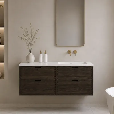 CPH Tapwork Soho 120R - MKIII, Fingertappet Snedkermøbel i Røget Eg inkl. Mathvid SolidTec® Vask