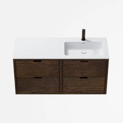 CPH Tapwork Soho 120R - MKIII, Fingertappet Snedkermøbel i Røget Eg inkl. Mathvid SolidTec® Vask