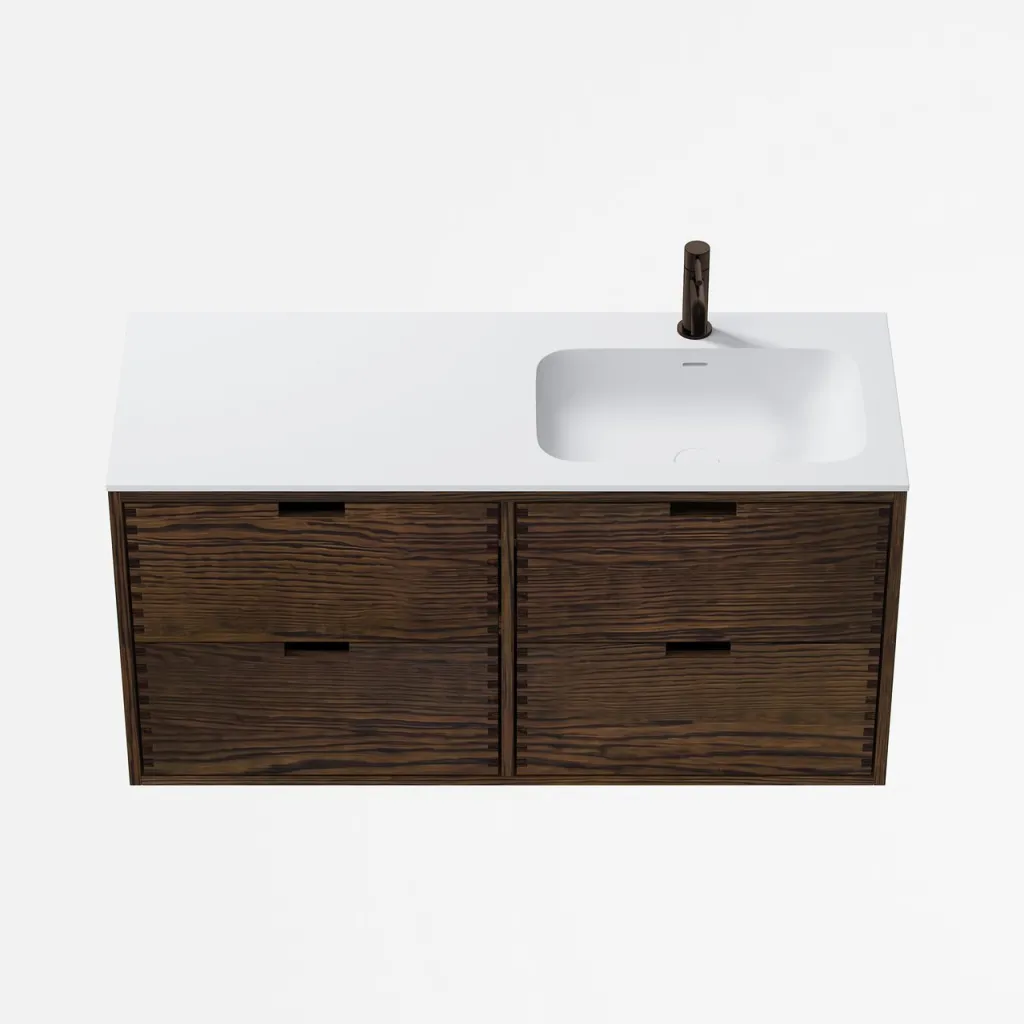 CPH Tapwork Soft 120R - MKIII, Fingertappet Snedkermøbel i Røget Eg inkl. Mathvid SolidTec® Vask