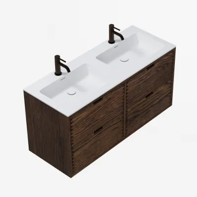CPH Tapwork Soho 120D - MKIII, Fingertappet Snedkermøbel i Røget Eg inkl. Mathvid SolidTec® Vask