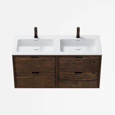 CPH Tapwork Soho 120D - MKIII, Fingertappet Snedkermøbel i Røget Eg inkl. Mathvid SolidTec® Vask