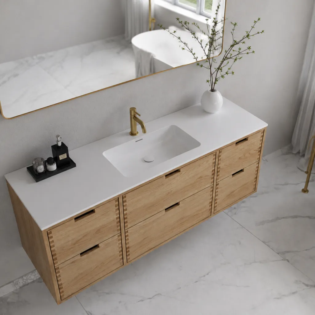 CPH Tapwork Soho 140 - MKIII, Fingertappet Snedkermøbel i Natur Eg inkl. Mathvid SolidTec® Vask
