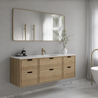 CPH Tapwork Soho 140 - MKIII, Fingertappet Snedkermøbel i Natur Eg inkl. Mathvid SolidTec® Vask