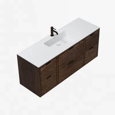 CPH Tapwork Soho 140 - MKIII, Fingertappet Snedkermøbel i Røget Eg inkl. Mathvid SolidTec® Vask