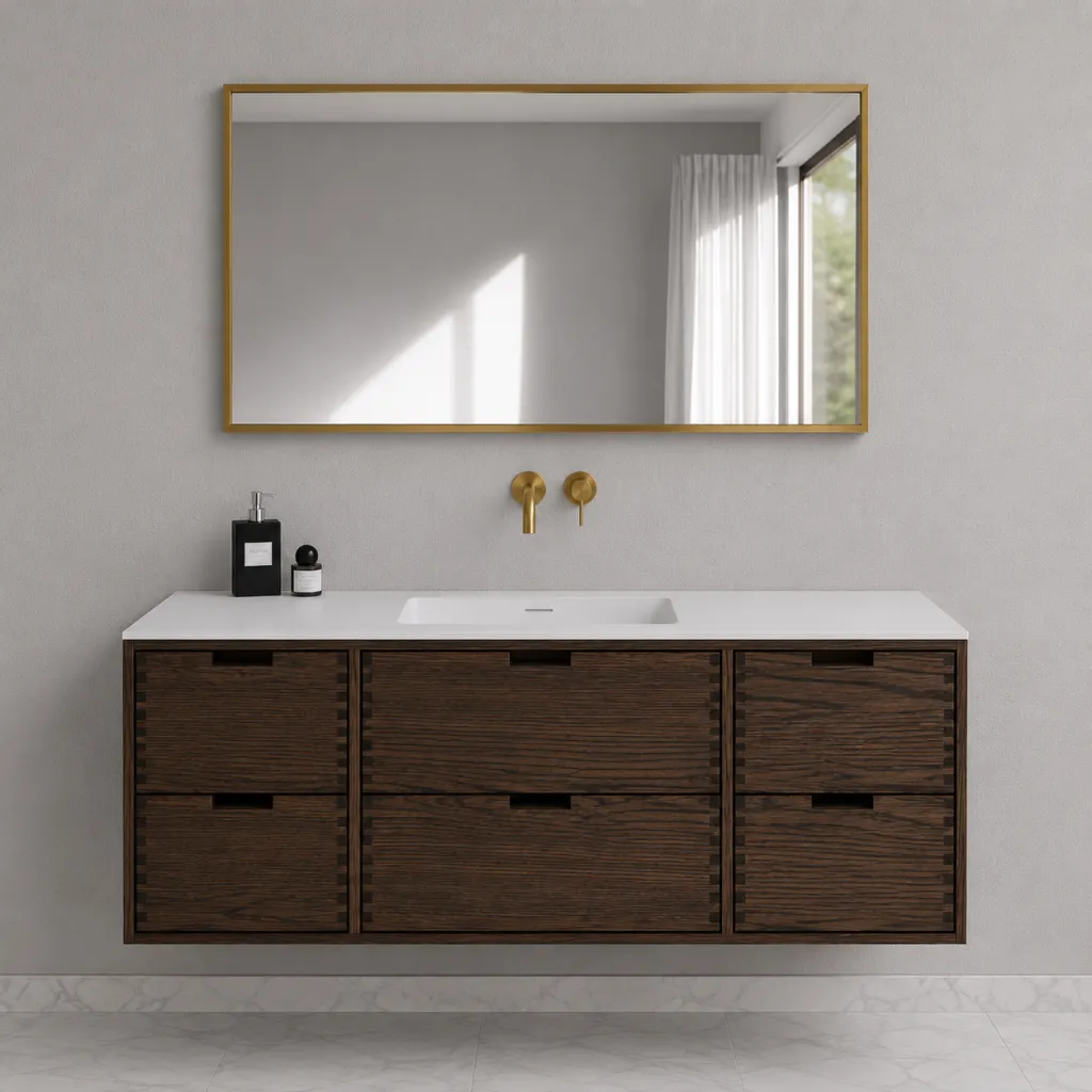 CPH Tapwork Soho 140 - MKIII, Fingertappet Snedkermøbel i Røget Eg inkl. Mathvid SolidTec® Vask