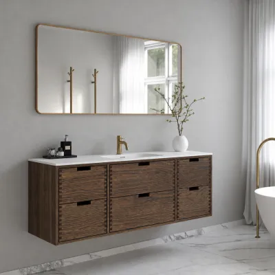 CPH Tapwork Soho 140 - MKIII, Fingertappet Snedkermøbel i Røget Eg inkl. Mathvid SolidTec® Vask