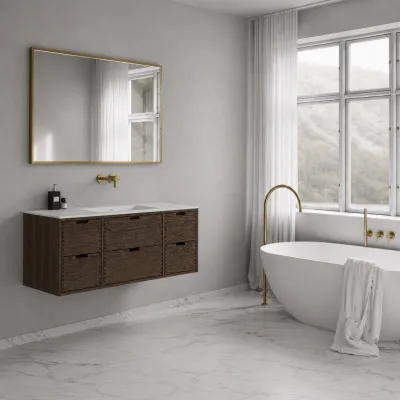 CPH Tapwork Soho 140 - MKIII, Fingertappet Snedkermøbel i Røget Eg inkl. Mathvid SolidTec® Vask