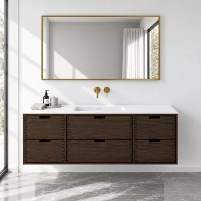 CPH Tapwork Soho 140 - MKIII, Fingertappet Snedkermøbel i Røget Eg inkl. Mathvid SolidTec® Vask