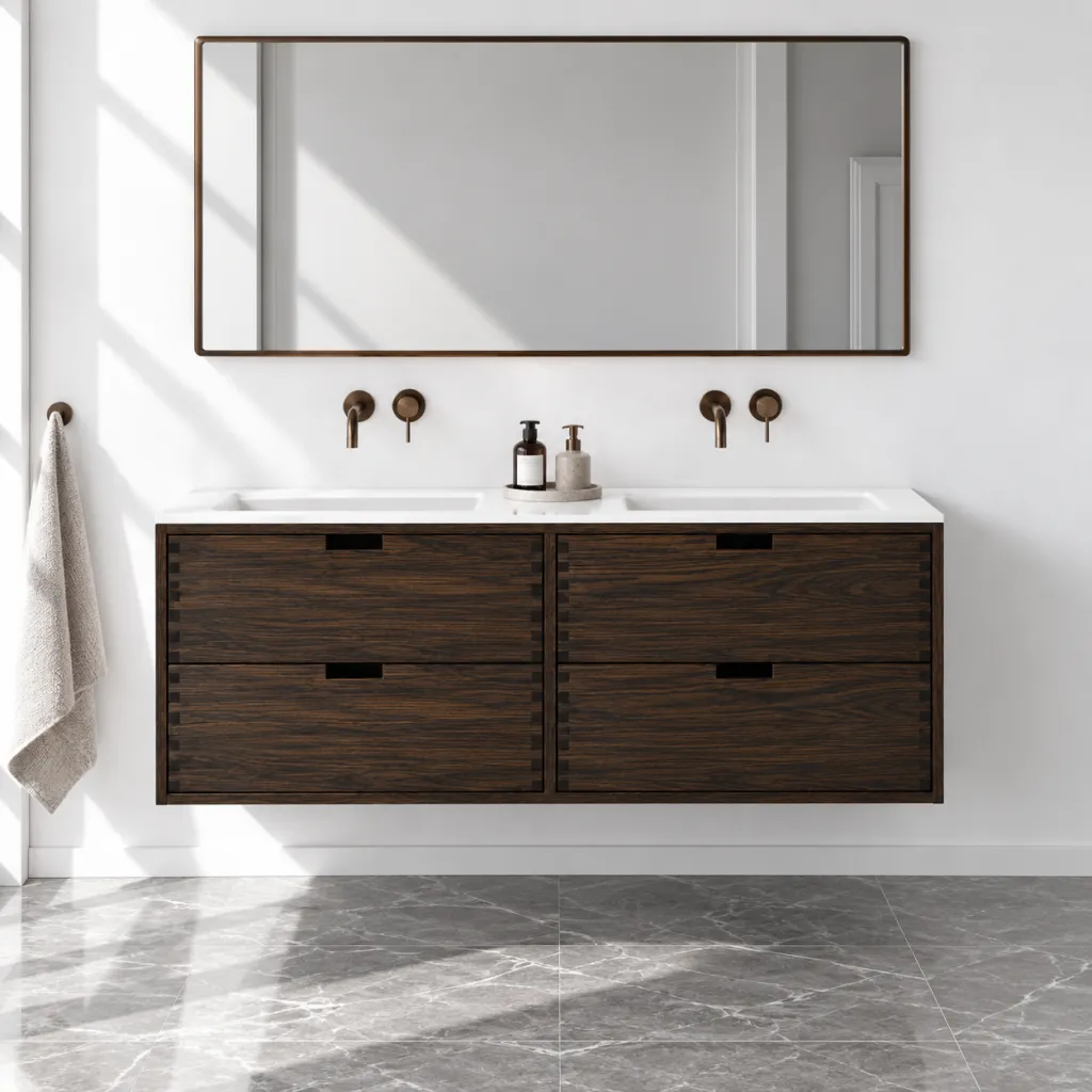 CPH Tapwork Soho 140D - MKIII, Fingertappet Snedkermøbel i Røget Eg inkl. Mathvid SolidTec® Vask