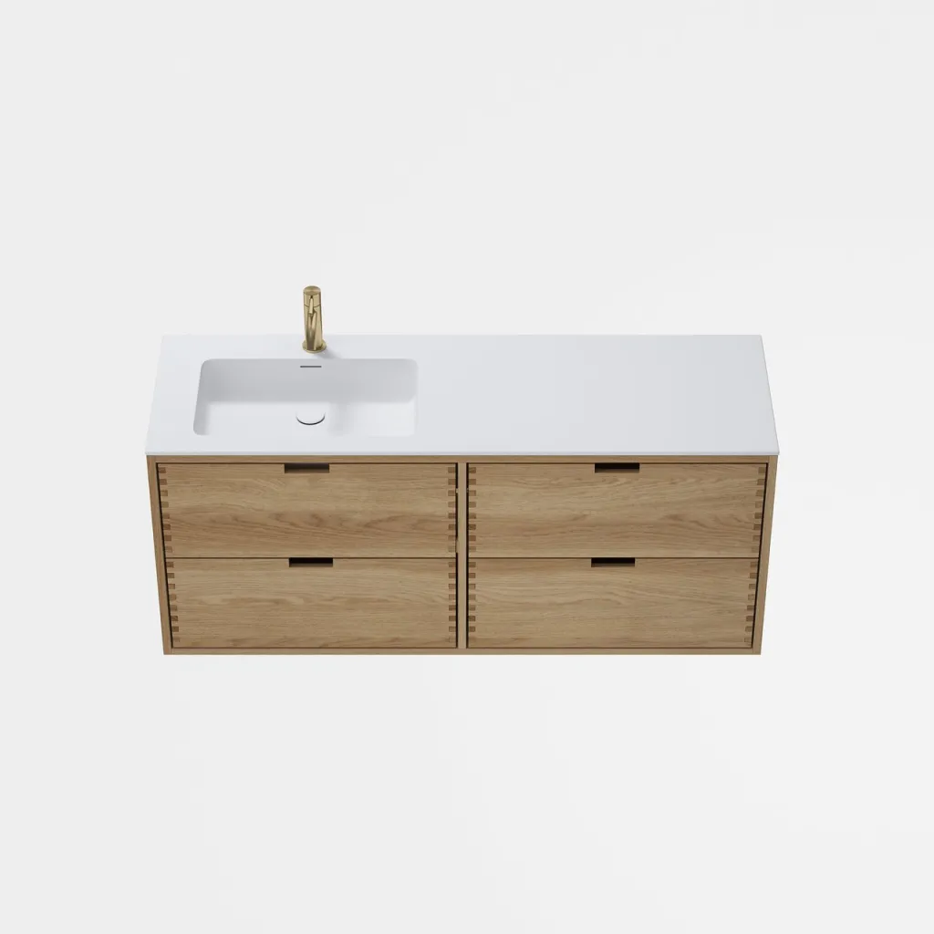 CPH Tapwork Soho 140L - MKIII, Fingertappet Snedkermøbel i Natur Eg inkl. Mathvid SolidTec® Vask